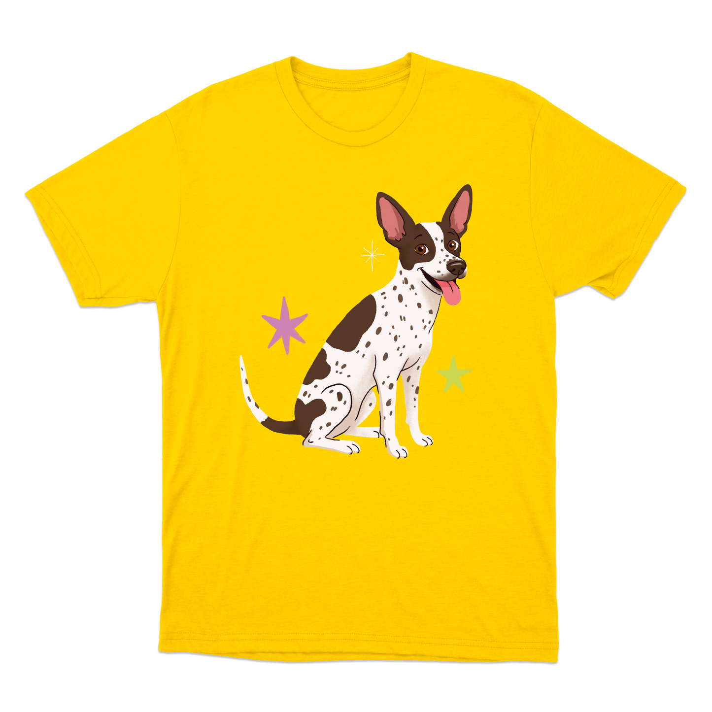 "Cão SRD flocos" Camiseta Básica Unissex