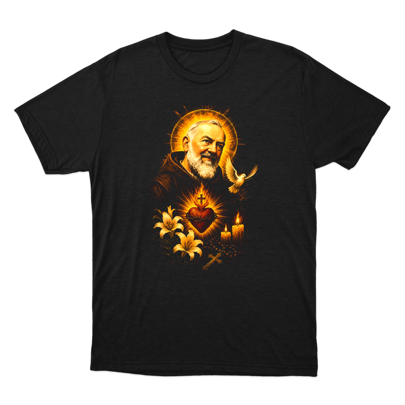 "São Pio de Pietrelcina" Camiseta regular básica
