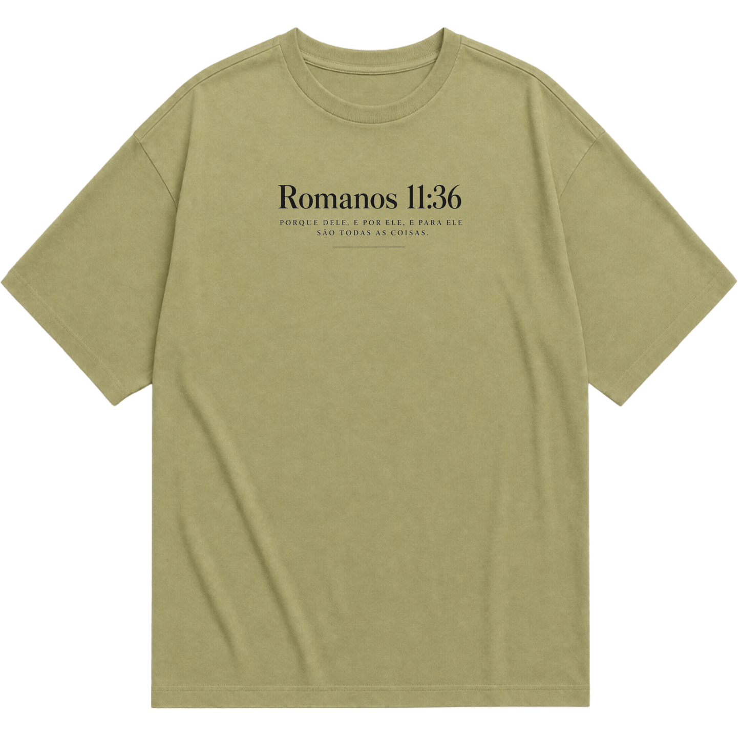 "romanos 11:36 (2)" Camiseta Oversized Básica