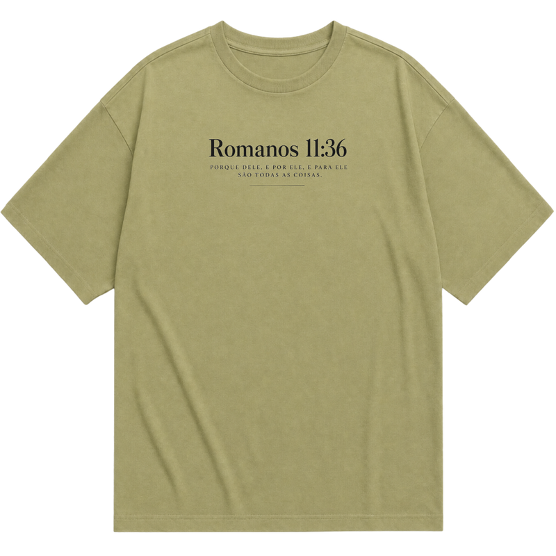 "romanos 11:36 (2)" Camiseta Oversized Básica