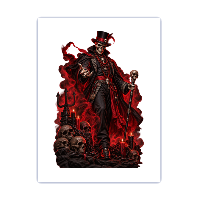 ""Exu Caveira" Full Art - Placa decorativa" Placa decorativa