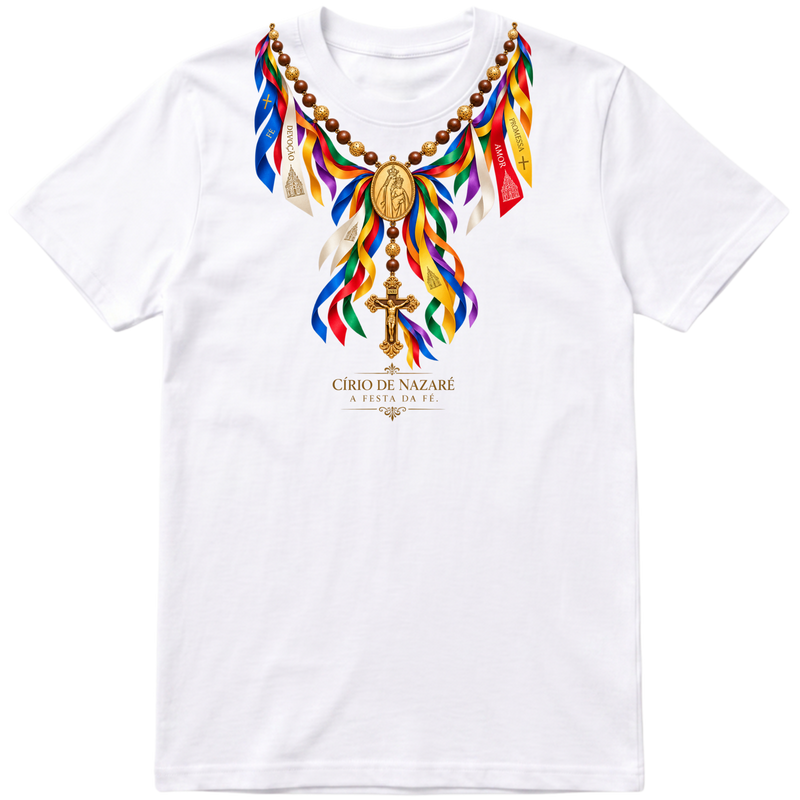 "TRICIO Regular — Círio de Nazaré | Terço da Fé" Camiseta Premium Unissex Bunker Studios