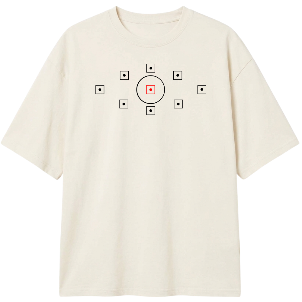 "Ponto focal Branca/Off-White" Camiseta Oversized Classic