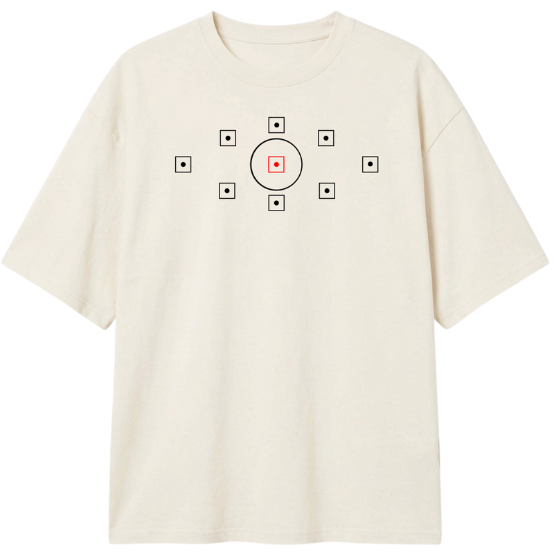 "Ponto focal Branca/Off-White" Camiseta Oversized Classic
