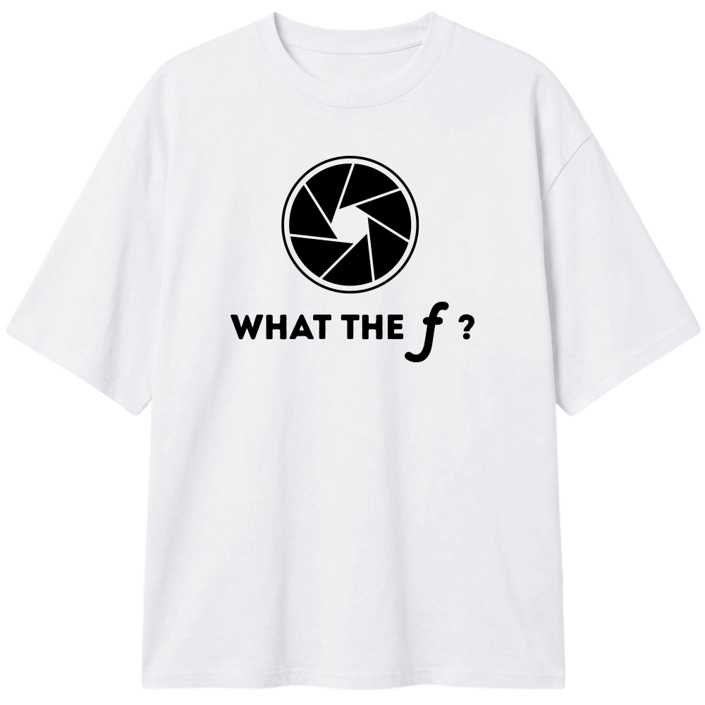 "What the F? - Oversized Branca/Off-white" Camiseta Oversized Classic