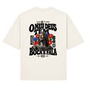 "FENDS -- O MEU DEUS TEM BOCA E FALA" Camiseta Oversized Suedine 220g