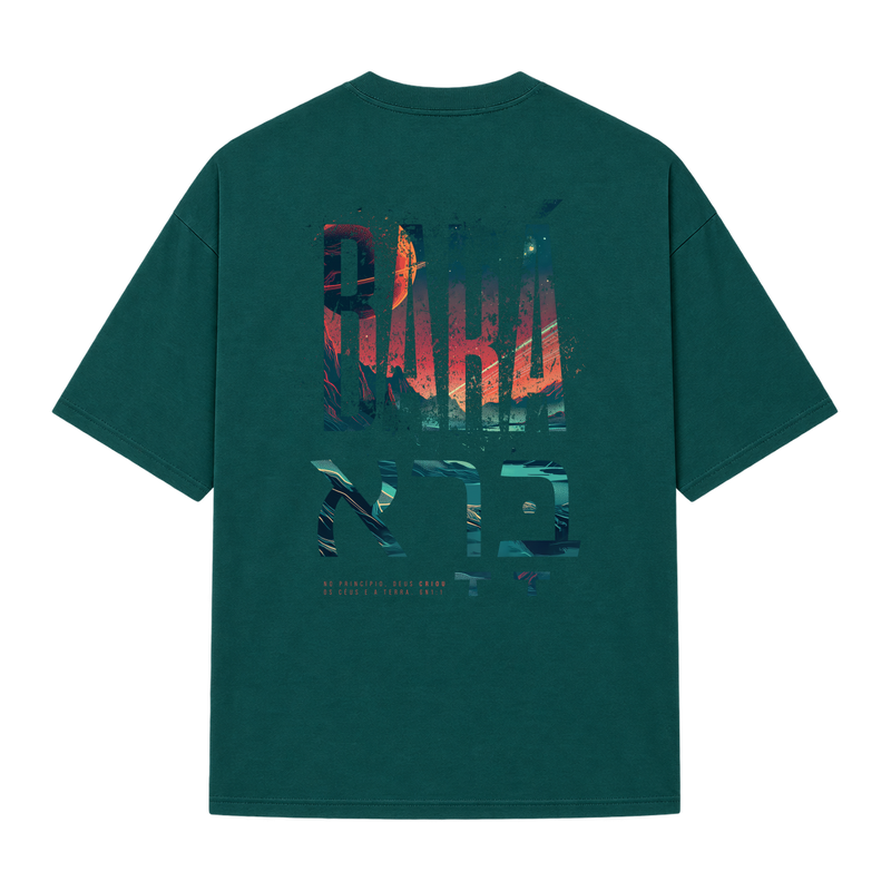 "Bará - Criação" Camiseta Oversized Suedine 220g