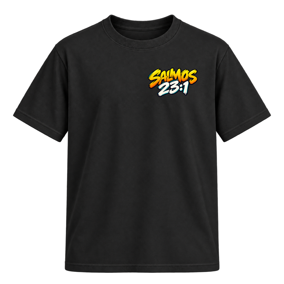 "Camiseta Oversized Cristã Salmo 23:1 | DÓKAH" Camiseta Regular Suedine
