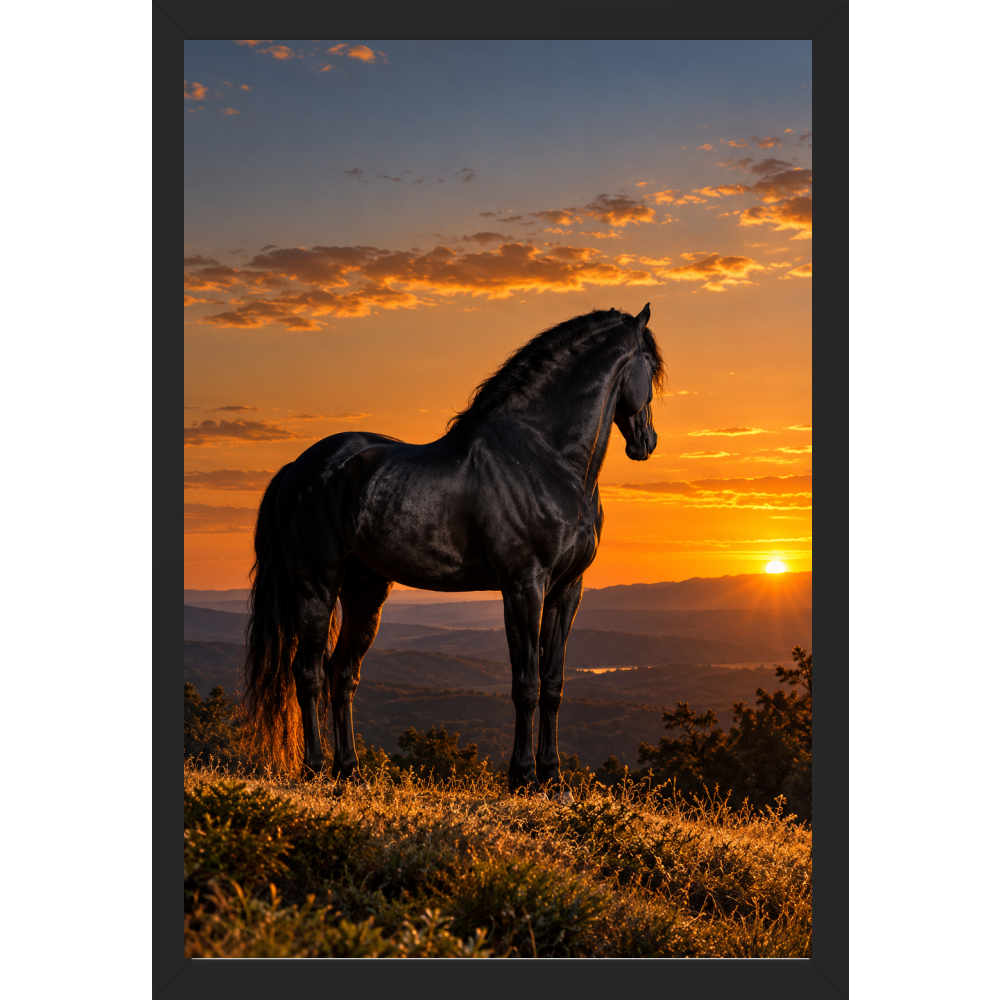 "Lendário Por do Sol" Quadro caixa sem vidro acrílico