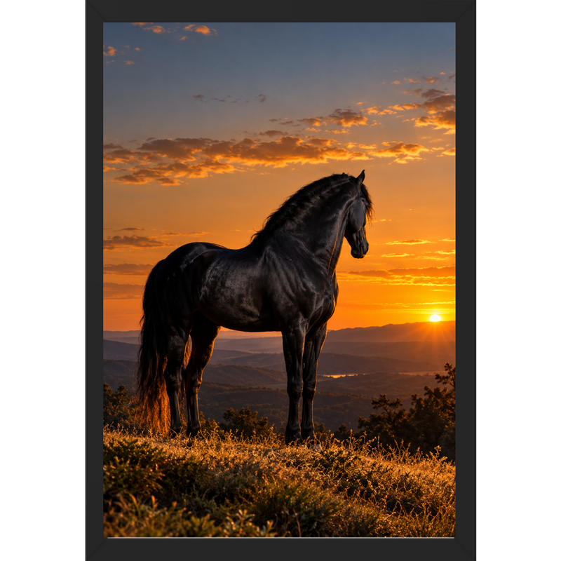 "Lendário Por do Sol" Quadro caixa sem vidro acrílico
