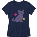 "Gata cinza" Blusa Baby Look