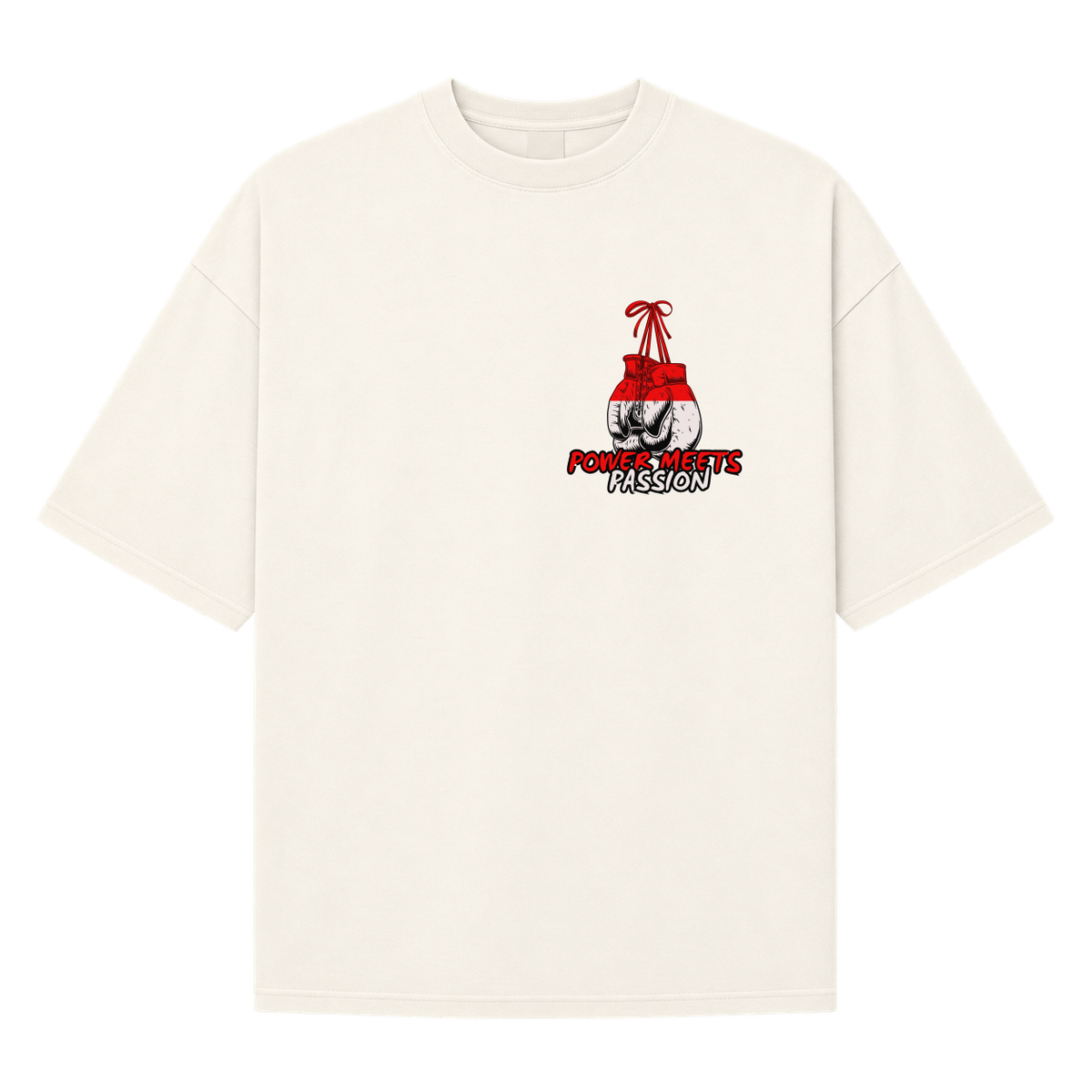 "Camiseta oversized estampa de boxe" Camiseta Oversized Suedine 220g