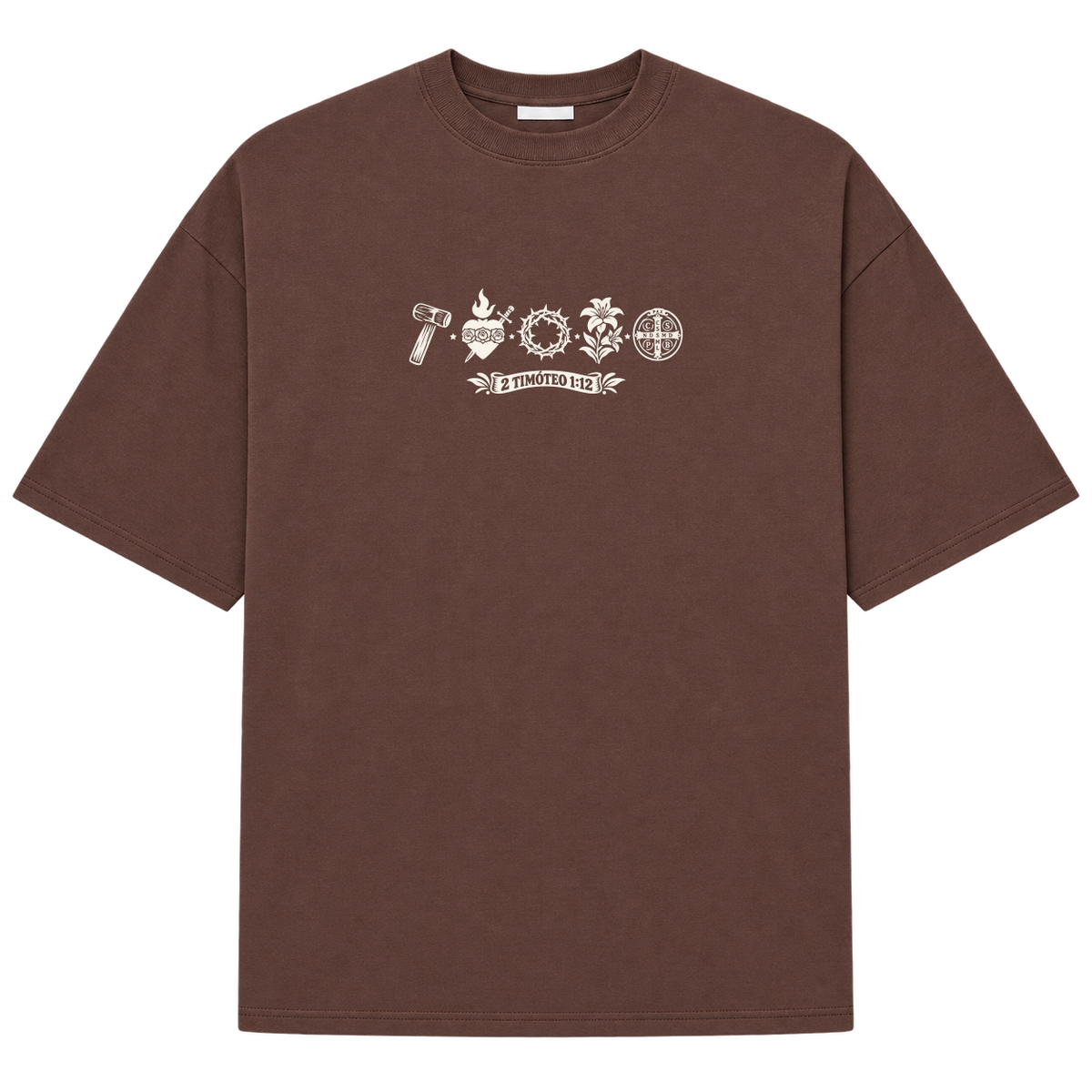 "2 TIMÓTEO 1:12" Camiseta Oversized Suedine 220g