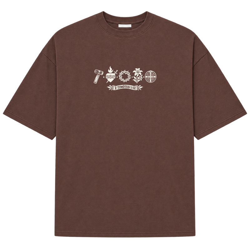 "2 TIMÓTEO 1:12" Camiseta Oversized Suedine 220g