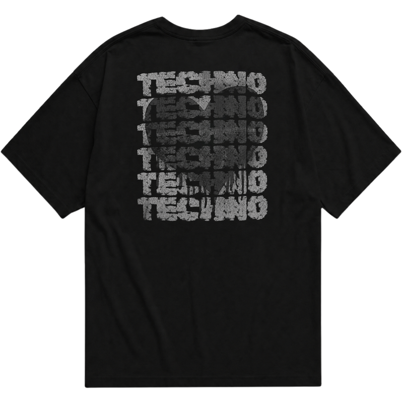 "LOVE TECHNO" Oversized Básica 30.1