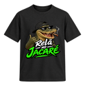 "Relâ no jacaré" Camiseta Regular Suedine