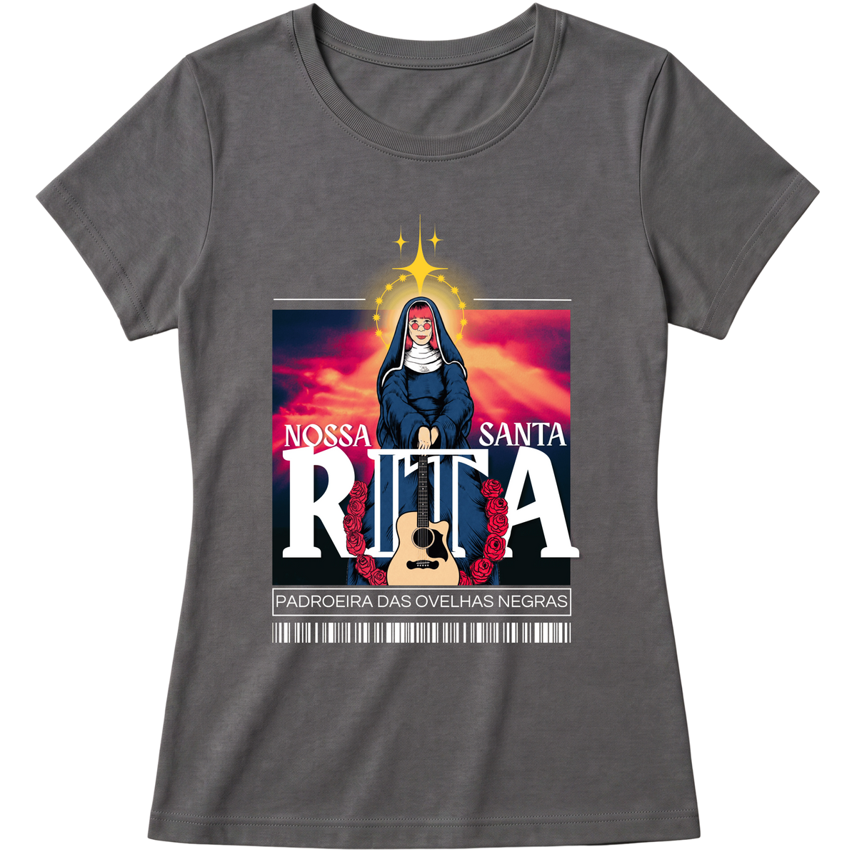 "Camiseta Santa Rita" Blusa Baby Look