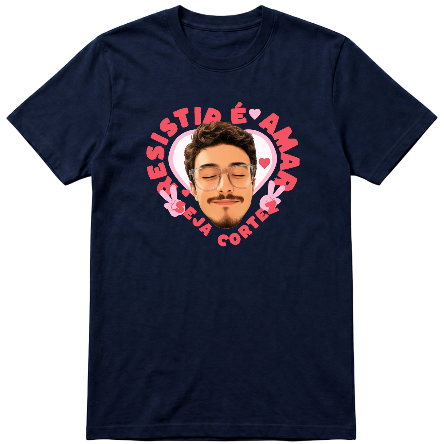 "Cortez Resistir É Amar" Camiseta Básica Unissex