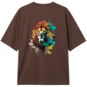 "Camiseta Oversized Classic DripEdit Leão" Camiseta Oversized Classic