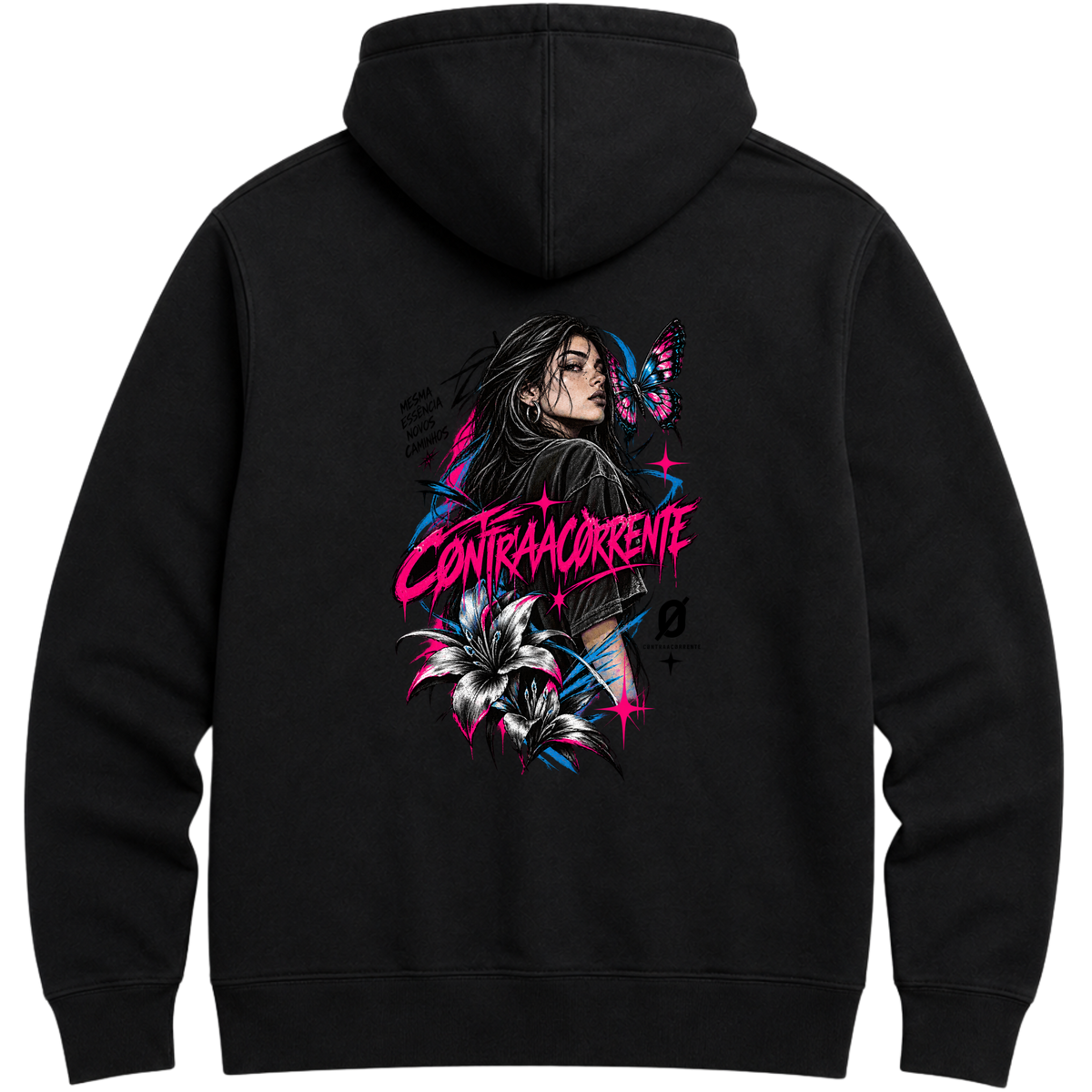 "Canguru c/ Capuz Hoodie Essential #036 - CØNTRAACØRRENTE" Moletom Premium