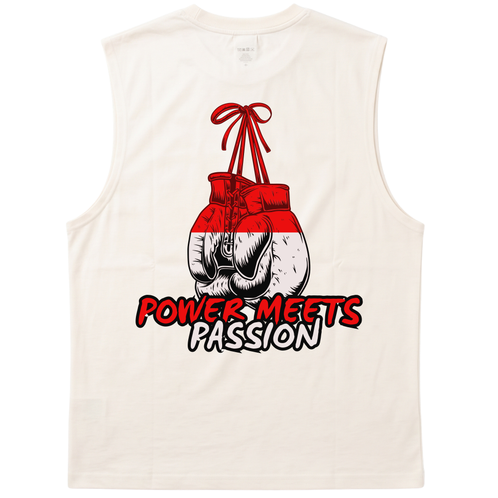 "Camiseta oversized estampa de boxe" Tank Top Machão Suedine