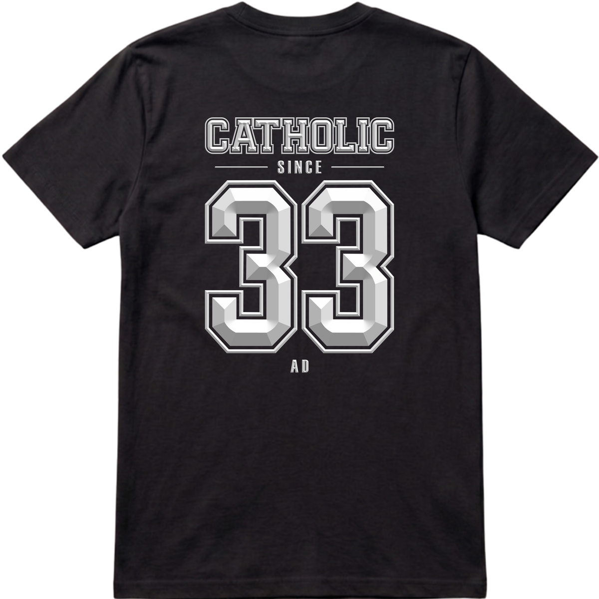 "F&C Catholic Since 33 AD" Camiseta Premium Unissex Bunker Studios