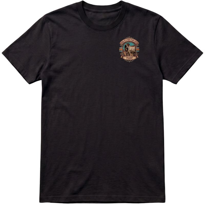 "Estampa POR FÉ" Camiseta Premium Unissex Bunker Studios