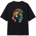 "Camiseta Oversized Classic DripEdit Leão" Camiseta Oversized Classic