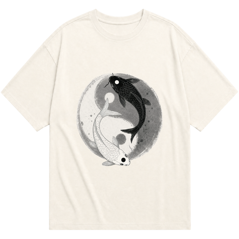 "Camiseta Oversized Essencial Yin e Yang" Oversized Básica 30.1