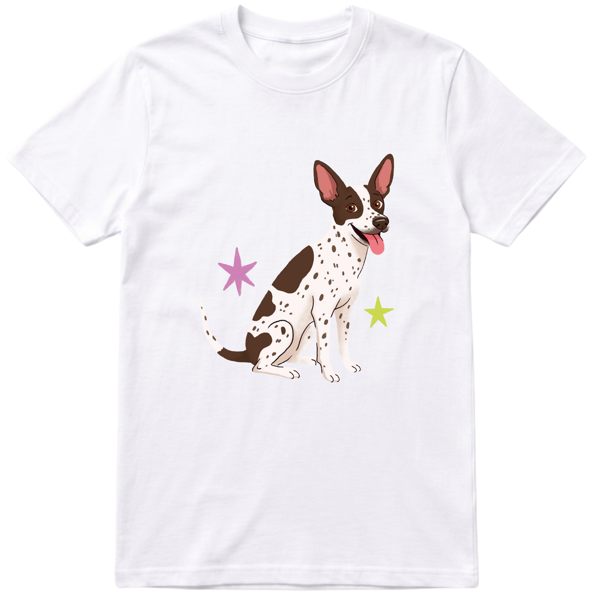 "Cão SRD flocos" Camiseta Básica Unissex