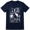 "Seriema - camiseta escura" Camiseta Premium Unissex Bunker Studios
