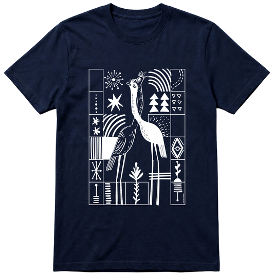 "Seriema - camiseta escura" Camiseta Premium Unissex Bunker Studios