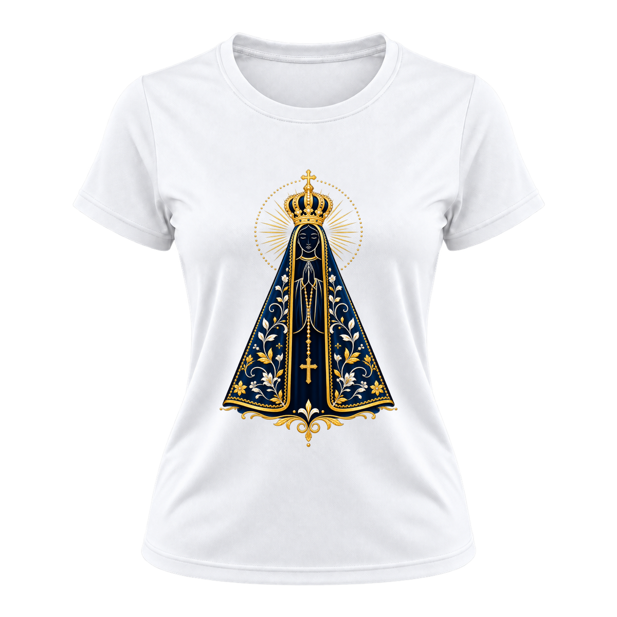 "Camiseta Dryfit Feminina Basic - Nossa Senhora Aparecida" Camiseta Dryfit Feminina Basic