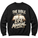 "Produto #005 Moleton THE BIBLE IS OUR LIFE MANUAL" Blusão Moletom