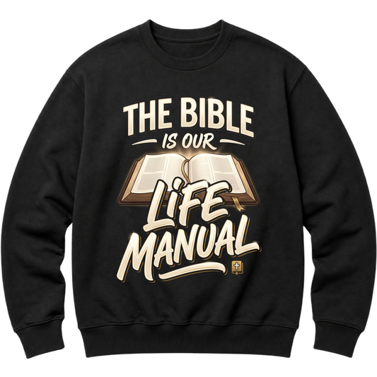 "Produto #005 Moleton THE BIBLE IS OUR LIFE MANUAL" Blusão Moletom