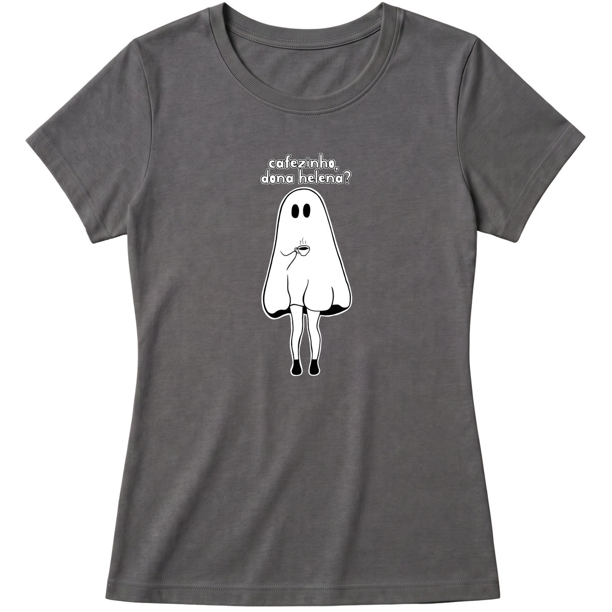 "Cafezinho, dona Helena?" Blusa Baby Look