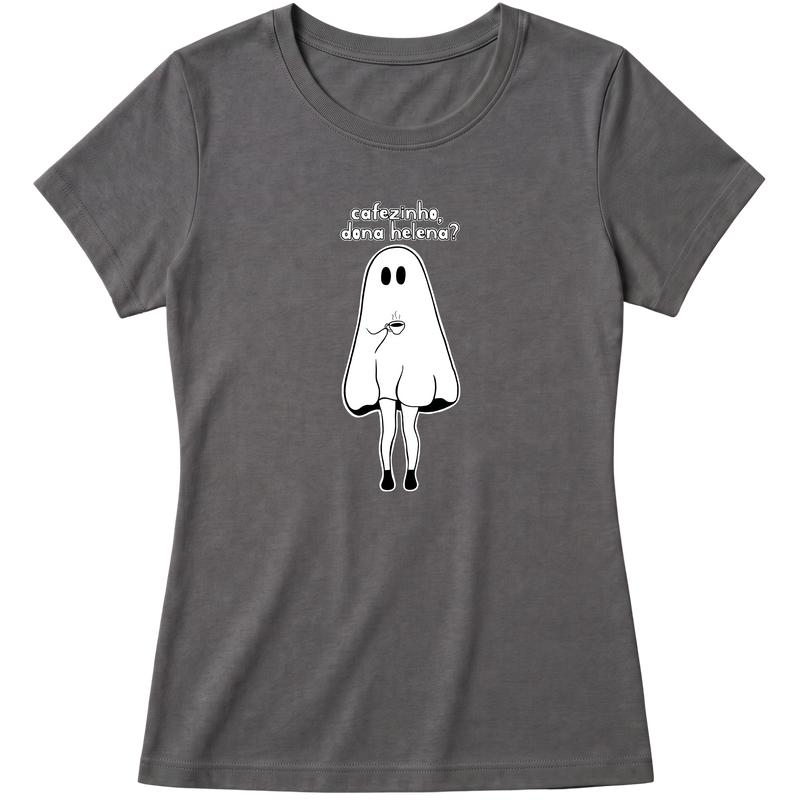 "Cafezinho, dona Helena?" Blusa Baby Look