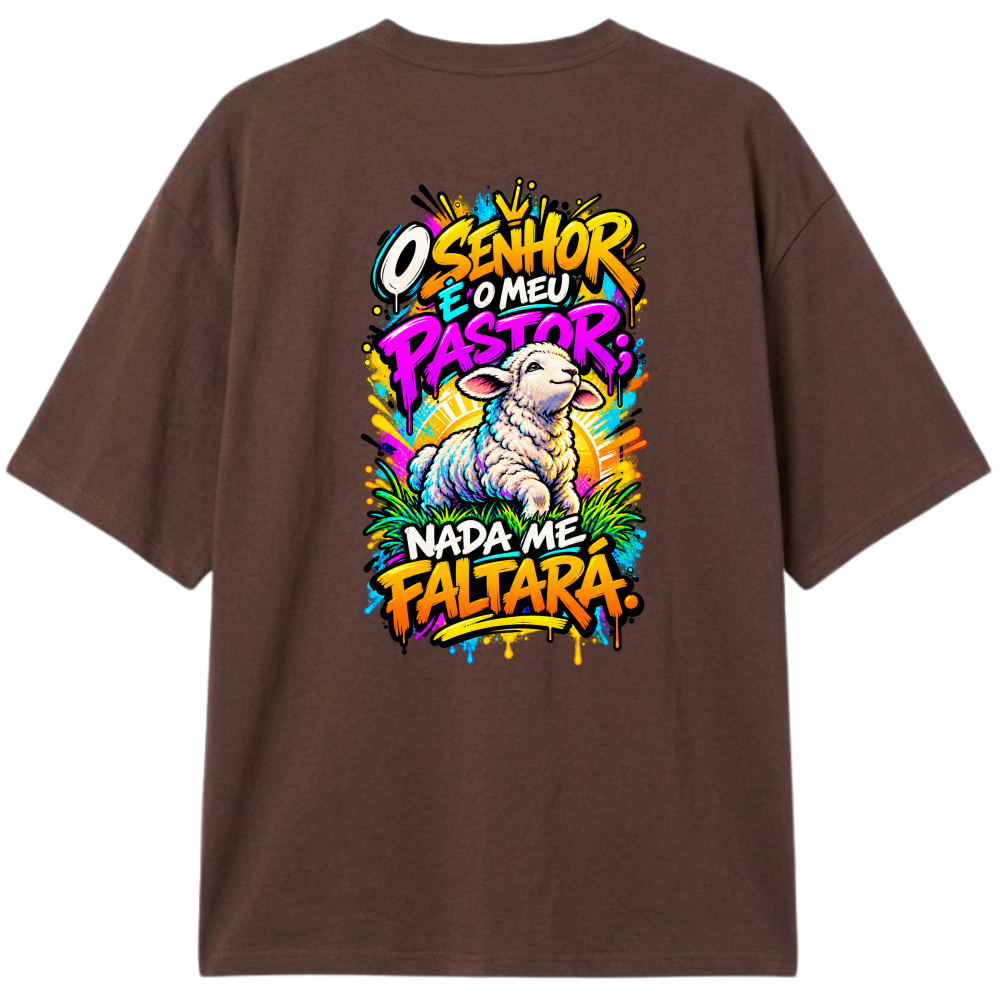 "Camiseta Oversized Cristã Salmo 23:1 | DÓKAH" Camiseta Oversized Classic