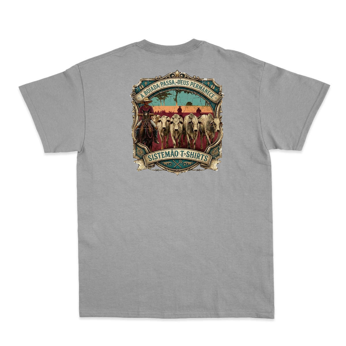 "Estampa DEUS PERMANECE" Camiseta Básica Unissex