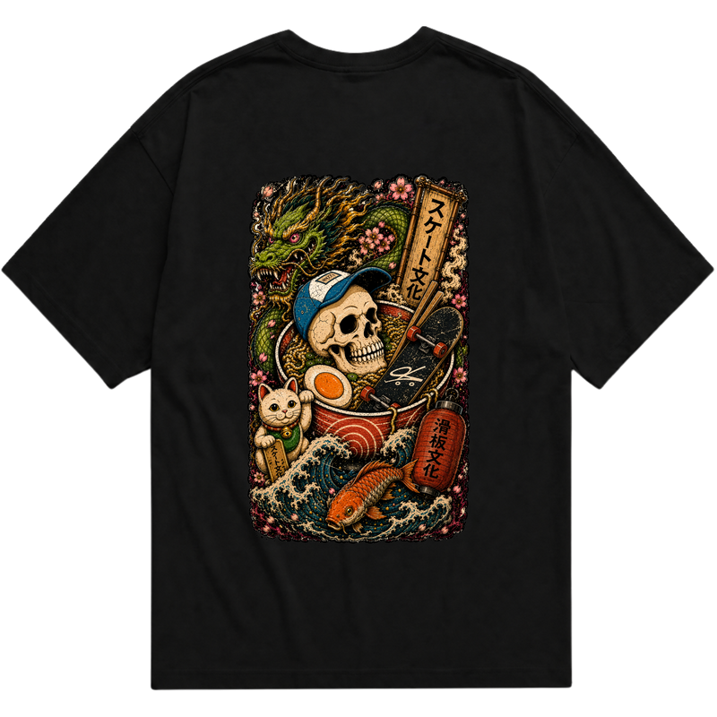 "SKATE RAMEN" Oversized Básica 30.1