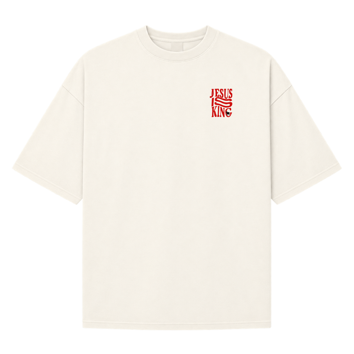 "Jesus is King - Camiseta oversized suedine 220g" Camiseta Oversized Suedine 220g