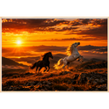 "Por do Sol" Quadro filete sem vidro acrílico