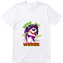 "Camiseta SMILE IT GETS WORSE - Coringa" Camiseta Básica Unissex