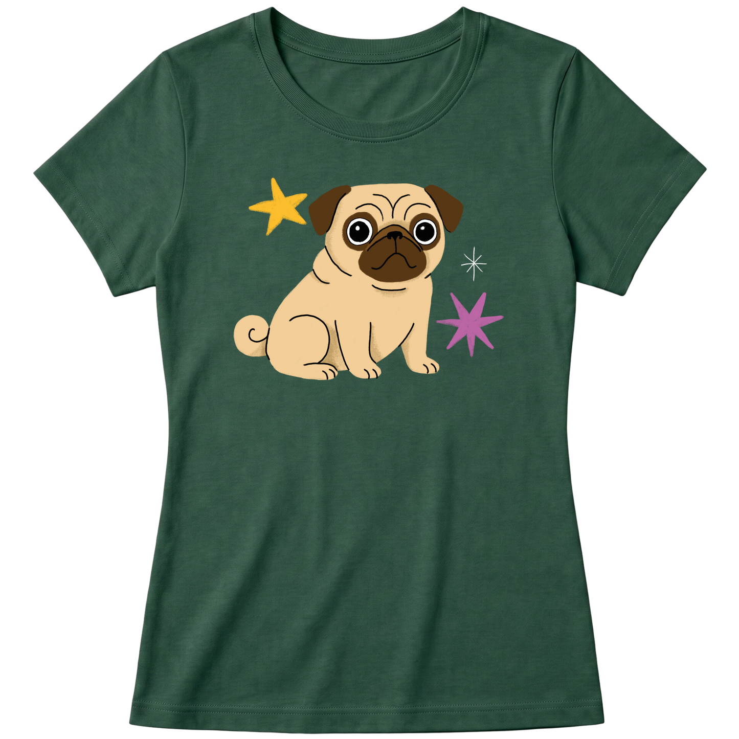 "Pug" Blusa Baby Look