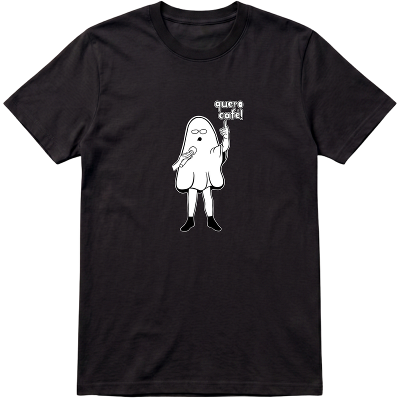 "Quero café!" Camiseta Premium Unissex Bunker Studios
