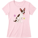"Cão SRD flocos" Blusa Baby Look