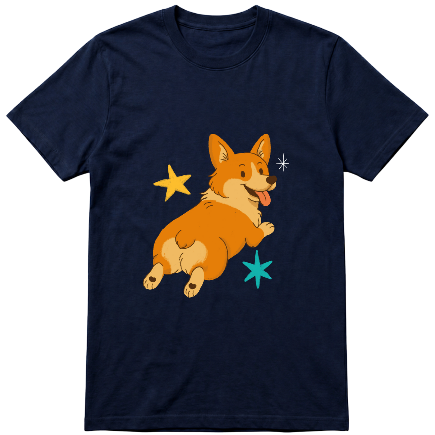 "corgi" Camiseta Básica Unissex