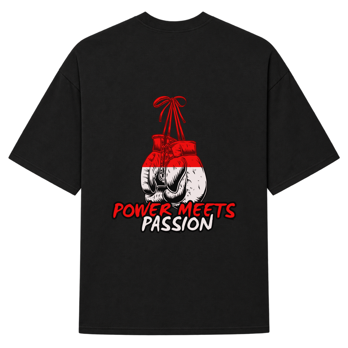 "Camiseta oversized estampa de boxe" Camiseta Oversized Suedine 220g