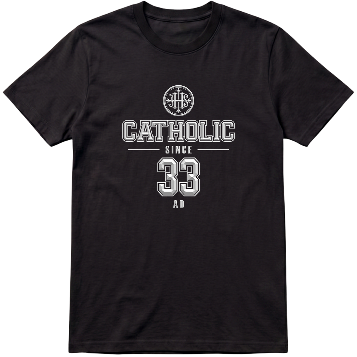 "F&C Catholic Since 33 AD" Camiseta Premium Unissex Bunker Studios