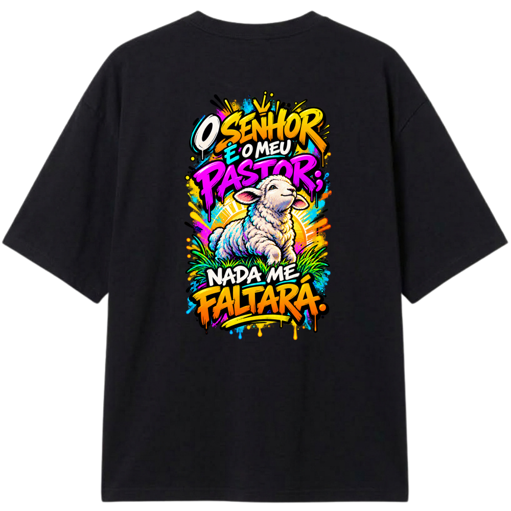 "Camiseta Oversized Cristã Salmo 23:1 | DÓKAH" Camiseta Oversized Classic